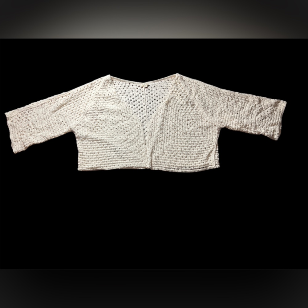 POL Boho m Crochet Hexagon Cardigan Sweater One Size